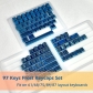 Frost Blue Metal Feature 87+10 Keys PBT Doubleshot Side Legends Keycaps Set Cherry Profile for Cherry MX Keyboard